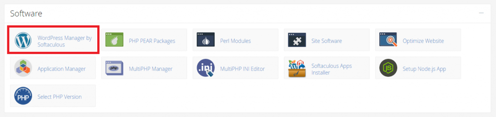 cpanel-software-section