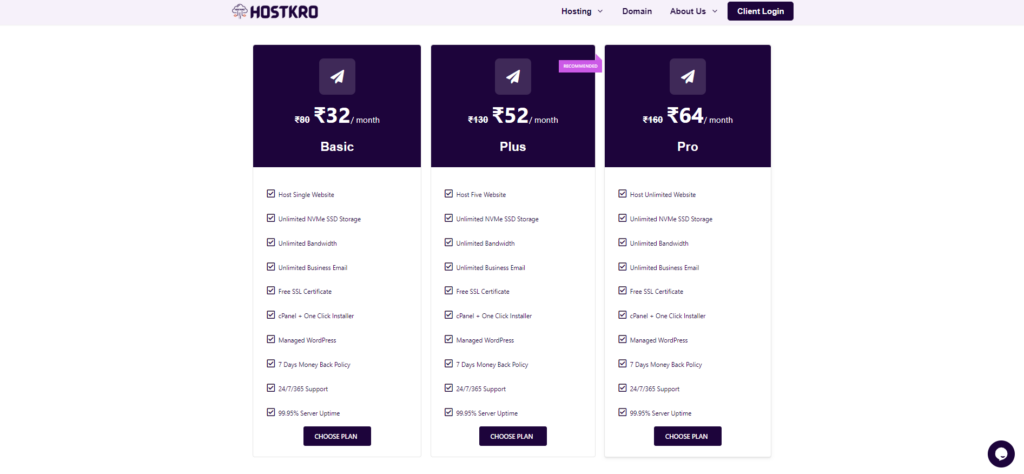 hostkro-hosting-plans