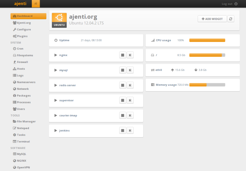 Ajenti Server Admin Panel