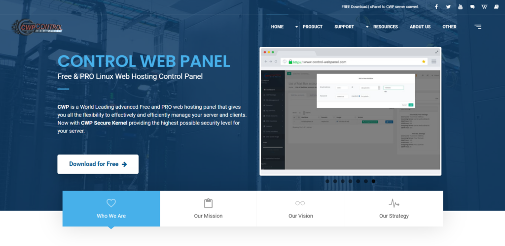 Control Web Panel (CWP)
