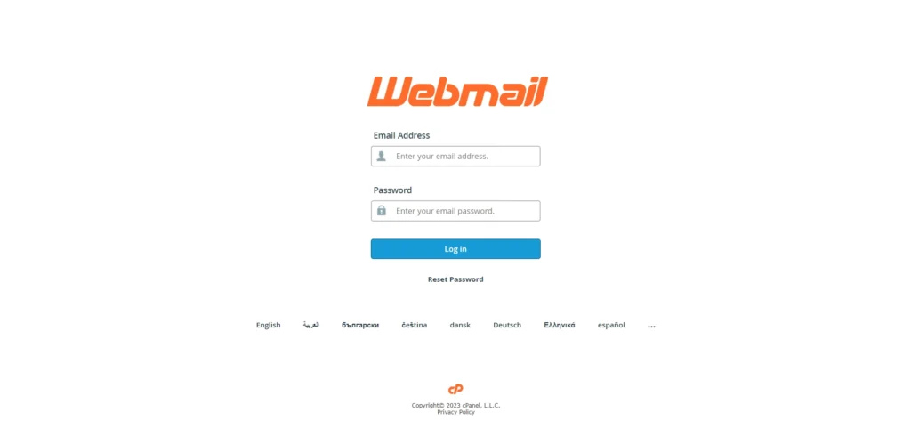 Webmail login