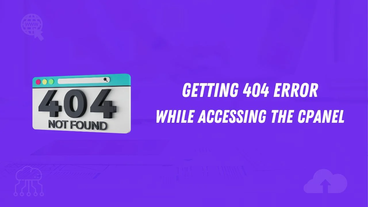 404 error when I access cPanelo